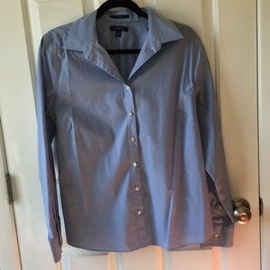 Lands end no iron button down shirt. Blue size 14